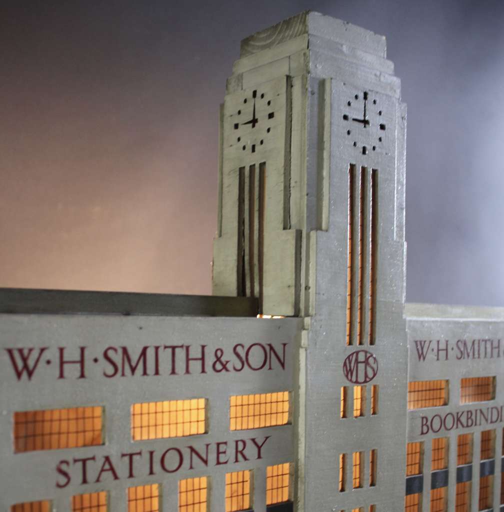 W.H.Smith architectural model of deco building