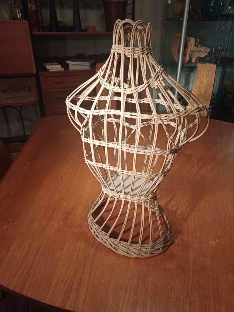 Wicker female torso shop fitting