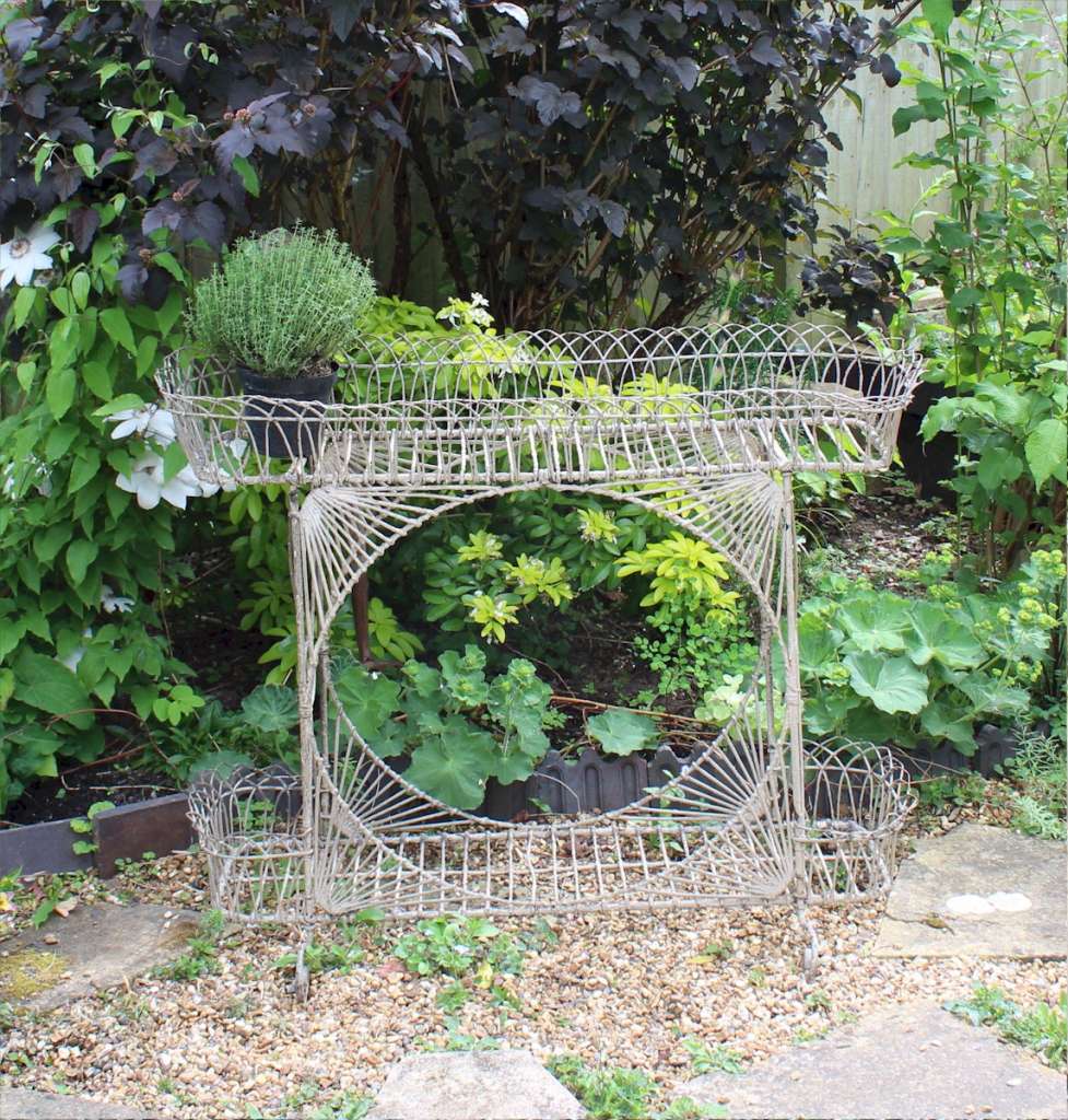 Victorian wirework planter / jardinière