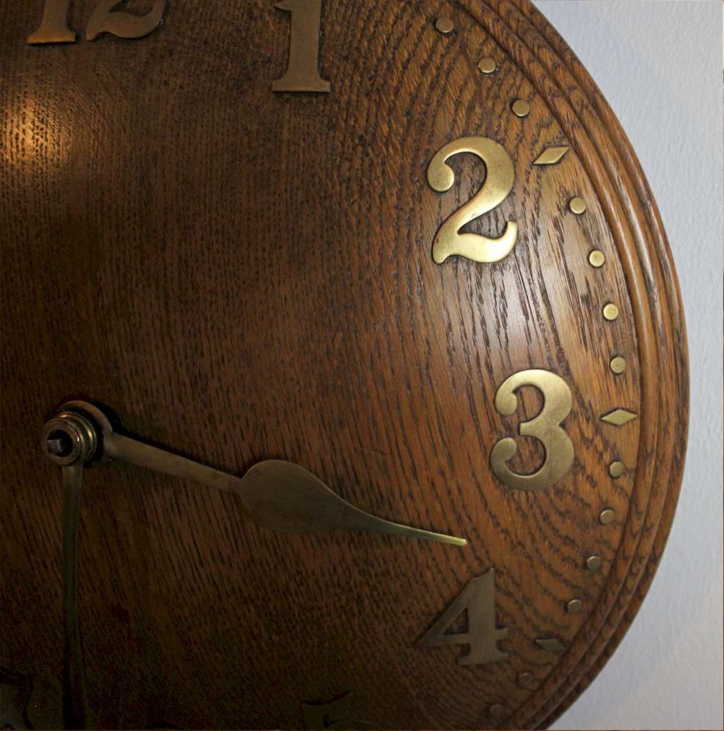 Zenith domed oak wall clock