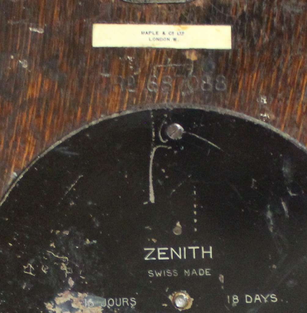 Zenith domed oak wall clock